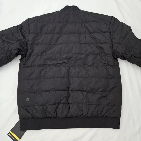 Lululemon Switch Over Bomber Jacket BLK Black Reversible Men's Size Medium - Picture 2 of 10
